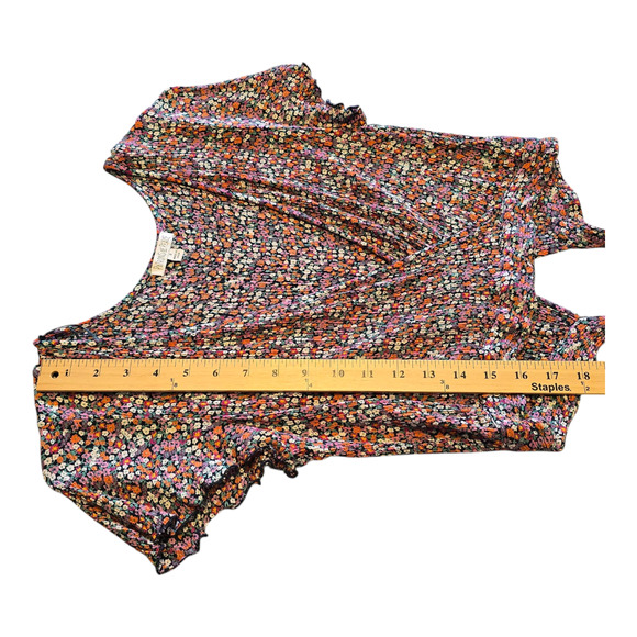 Patrons of Peace Womens Crop Top Size Small Floral Tie Back Bloomcore Festival - Picture 9 of 10